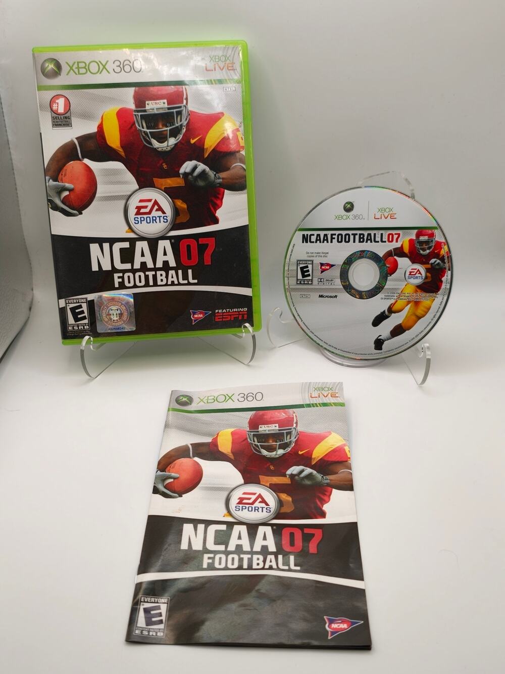 NCAA Football 07 Xbox 360 Reggie Bush USC CIB Tested